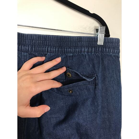 J. Crew Chambray Camp Pants Women's XL Everyday Simple Capsule Easy Fall - Picture 6 of 10